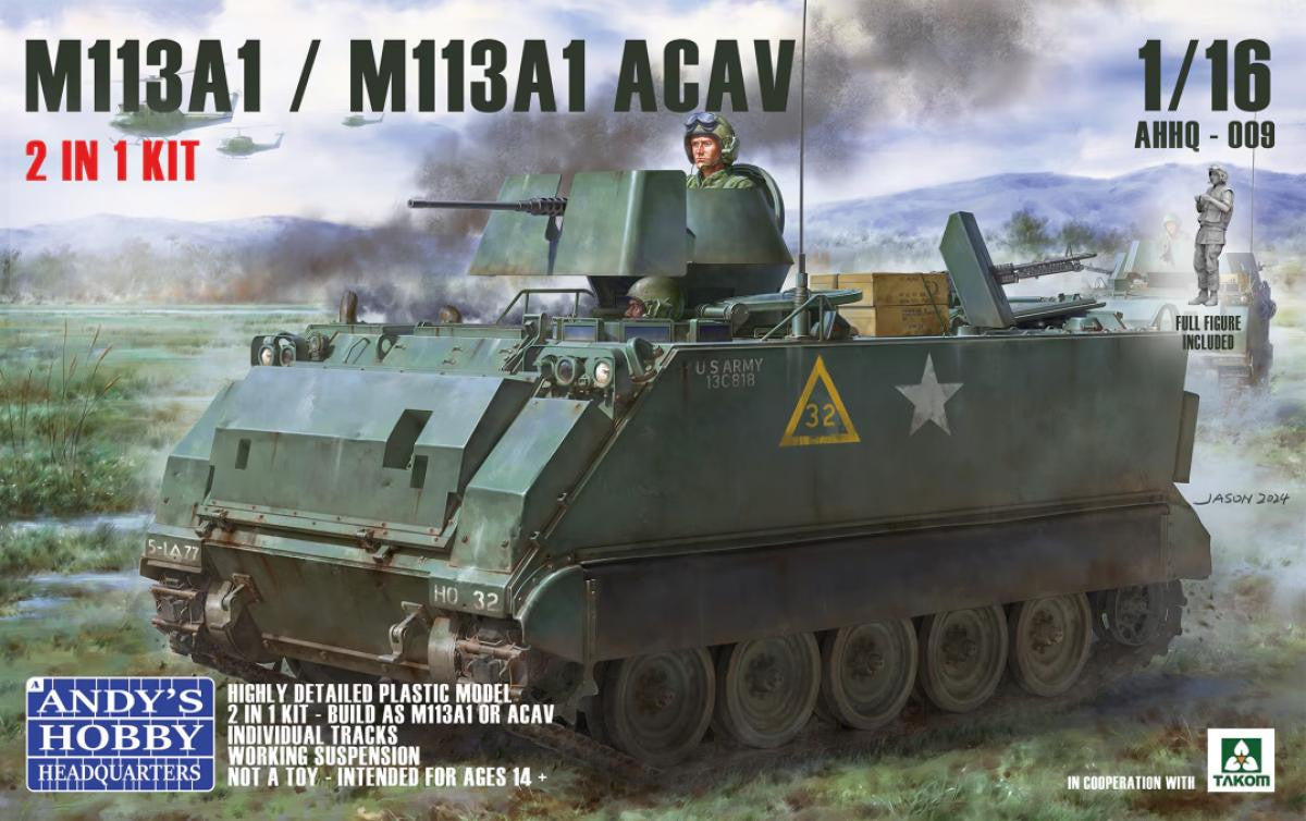 Takom -- Andy's Hobby Headquarters 1/16 M113A1 / ACAV APC AHHQ009